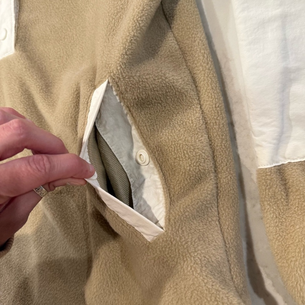 Columbia Benton Springs Crop Fleece Pullover Sweatshirt Women’s Small Tan/Beige - Picture 3 of 8